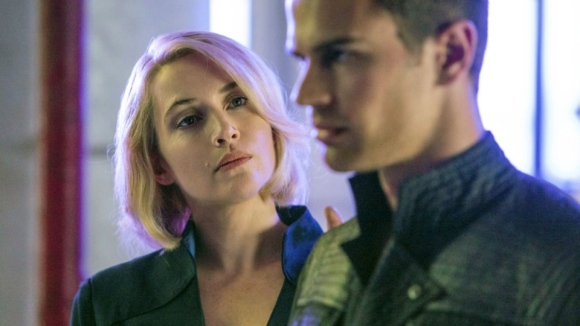 Kate Winslet does more acting to get out of a speeding ticket than she does in all of "Divergent."